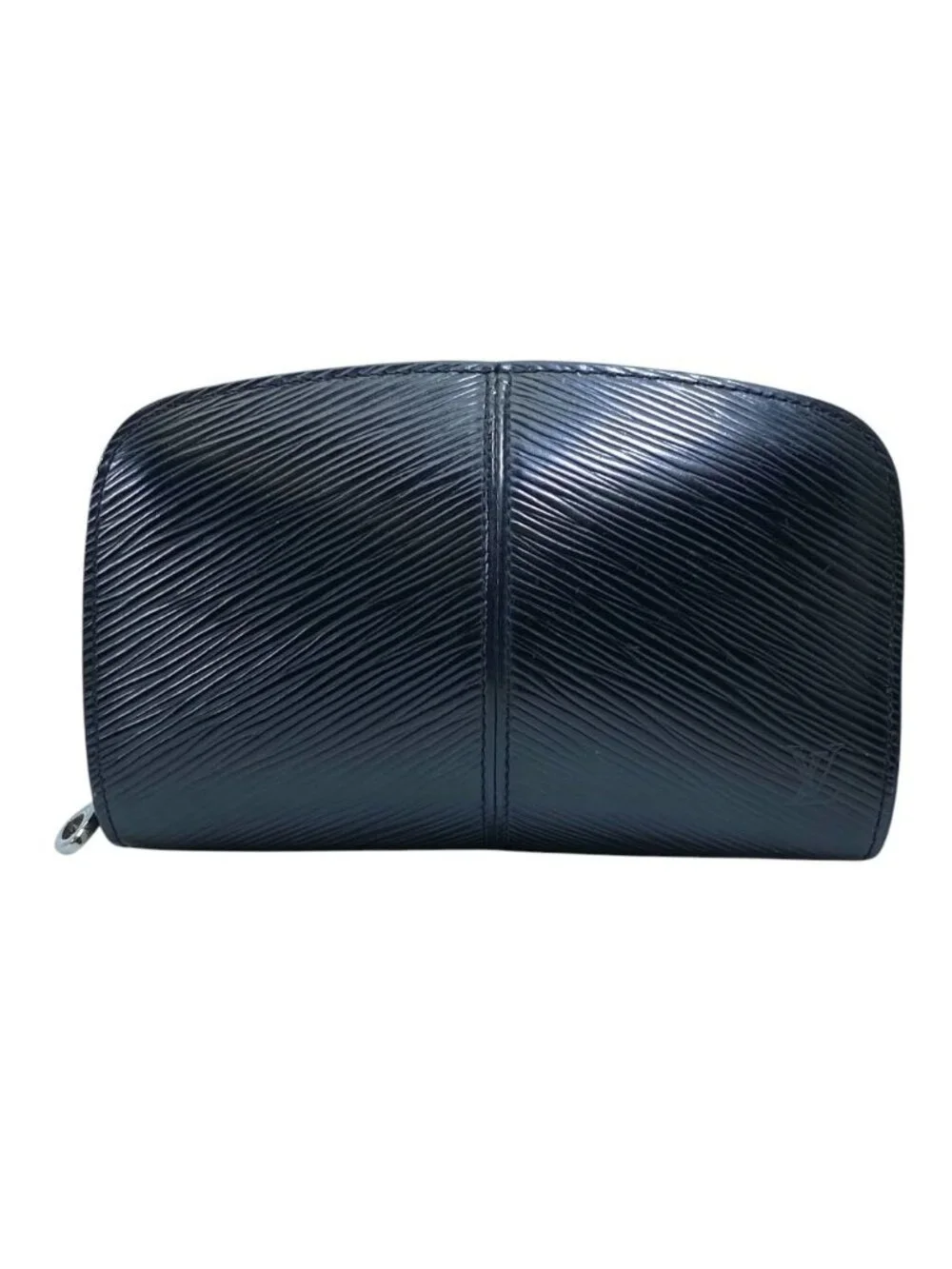 Louis Vuitton Portefeuille Epi Coin Case Wallet Pouch Zip Around Leather Black